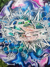 Load image into Gallery viewer, "Cosmic Drive-In" (Liquidsunart x Thriftprints) 12" Record w/Resin and Glitter (SEE DESCRIPTION)