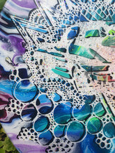 Load image into Gallery viewer, "Cosmic Drive-In" (Liquidsunart x Thriftprints) 12" Record w/Resin and Glitter (SEE DESCRIPTION)