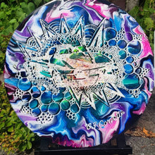 Load image into Gallery viewer, "Cosmic Drive-In" (Liquidsunart x Thriftprints) 12" Record w/Resin and Glitter (SEE DESCRIPTION)