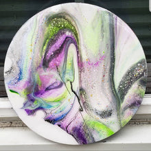 Load image into Gallery viewer, "free" 10" Canvas w/Irridescent Glitter